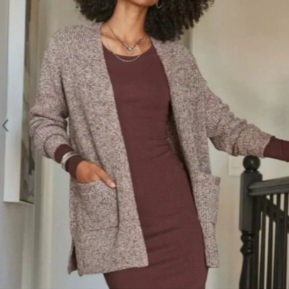 NWT Marine Layer Cabin Cardigan Sweater Women's Sz XL Warm Multi Heather - Picture 1 of 9